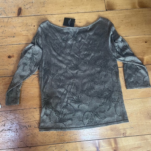 Carmen Marc Valvo Metallic Brown Top - Picture 3 of 3